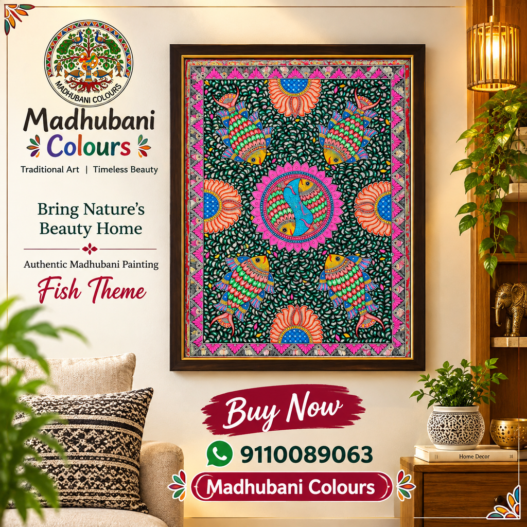 Madhubani Painting – Authentic Mithila Art|Fish